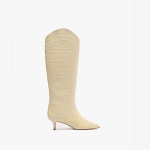 SCHUTZ Cream Heeled Boots